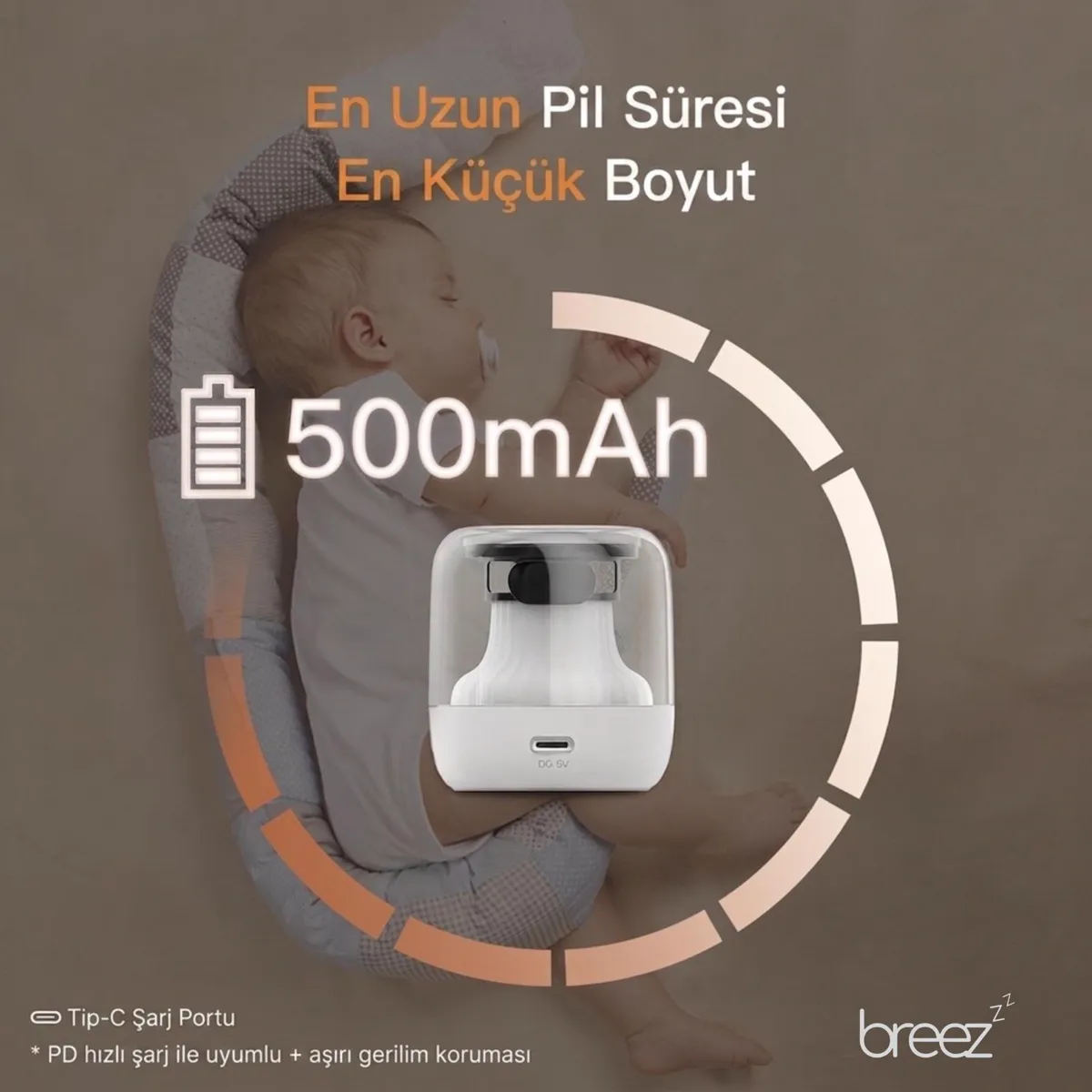 Breez Mini 500 mAh pil